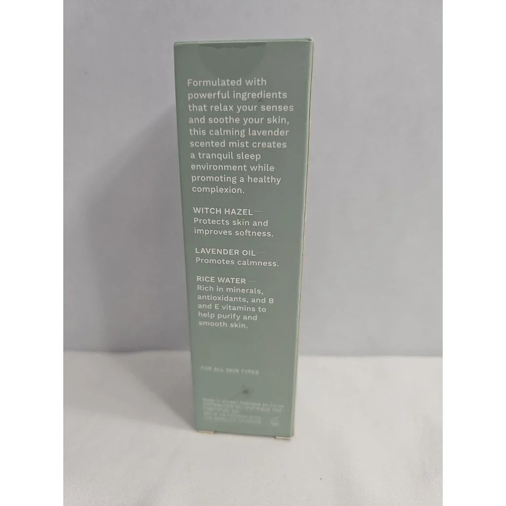 New Hythe Tranquility Sleep Mist w/ Witch Hazel/Lavender Oil & Rice Water/ 3oz